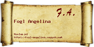 Fogl Angelina névjegykártya